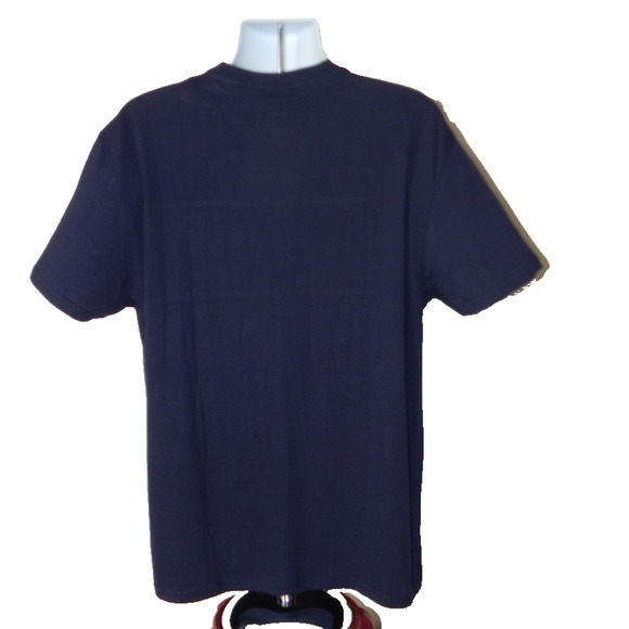 NWT Men’s EMPORIO ARMANI EA7 Cotton Blue T Shirt Color Block Embellished Size XL - Picture 4 of 7